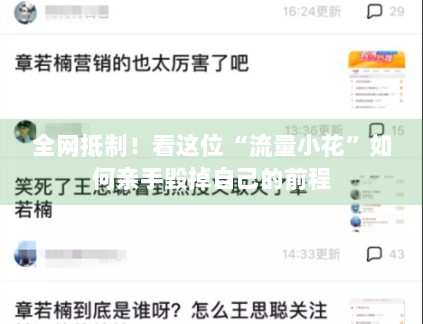全网抵制！看这位“流量小花”如何亲手毁掉自己的前程