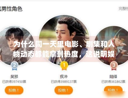 为什么同一天里电影、剧集和人物动态都能拿到热度，这说明娱乐受众并不是单一人群